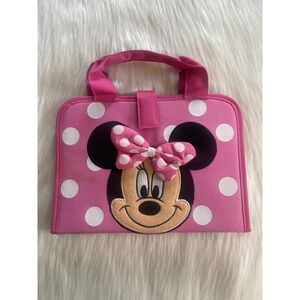 Minnie Mouse kids Pink Portable Art  Craft Set Crayons And Markers Case Used